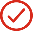 Red check mark icon symbolizing successful completion or confirmation in digital marketing context for moving companies.