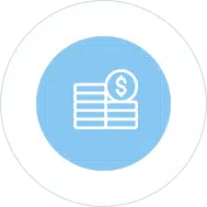 An icon of coins to symbolize the revenue that can come from SEO for moving companies.