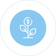 An icon of a plant growing like the long-term investment in SEO for movers.