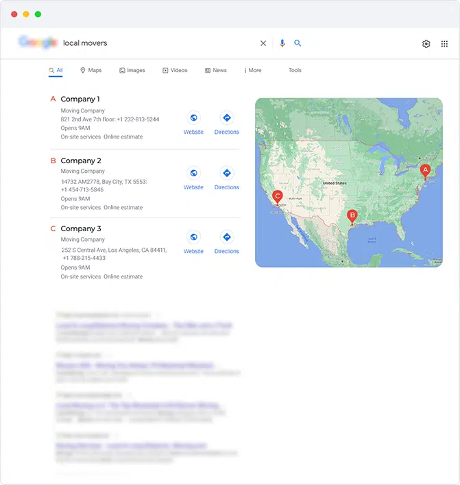 Example image of GMB profiles